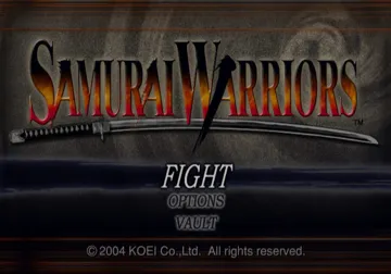 Samurai Warriors screen shot title